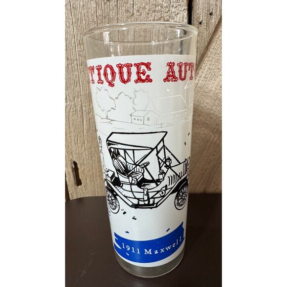 Set Of 5 Tall Classic Car Collectible Antique Autos Drinking Glasses Water Cups - Picture 7 of 10